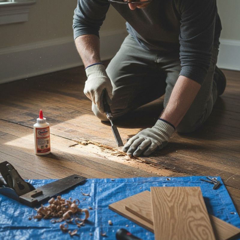 Local Squeaky Wood Floor Repair pros at work
